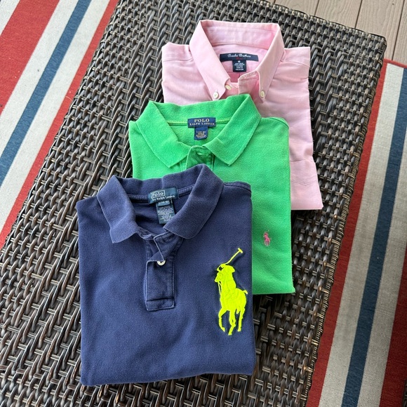 POLO/BROOKS BROTHERS Boys Knit Shirt & Button Down Group of Three - L (14-16) - Picture 1 of 16